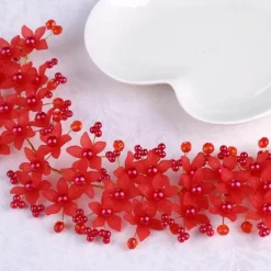 Flower-Leaf Bridal Headpieces for Wedding Hair Band for Brides Headband Rhinestone Wedding Headband Silver Flower Girl Bridesmaid Hair