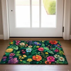 Flowers Doormat Floor Mats Washable Rugs Kitchen Mat Non-Slip Oil Proof Rug Indoor Outdoor Mat Bedroom Decor Bathroom Mat Entrance Rug