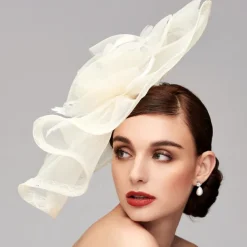 Flowers Feather Net Kentucky Derby Hat Fascinators Headpiece with Feather Floral 1PC Horse Race Ladies Day Melbourne Cup Headpiece dress to impress Race Day Dress 2025
