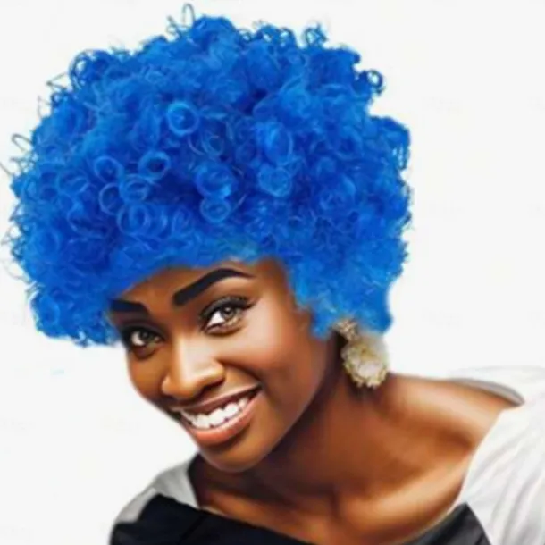 Fluffy Colorful Afro Puff Wigs for Adults Men Women 70s 80s 90s Cosplay Stylish Carnival Party Costumes Clown Accessories