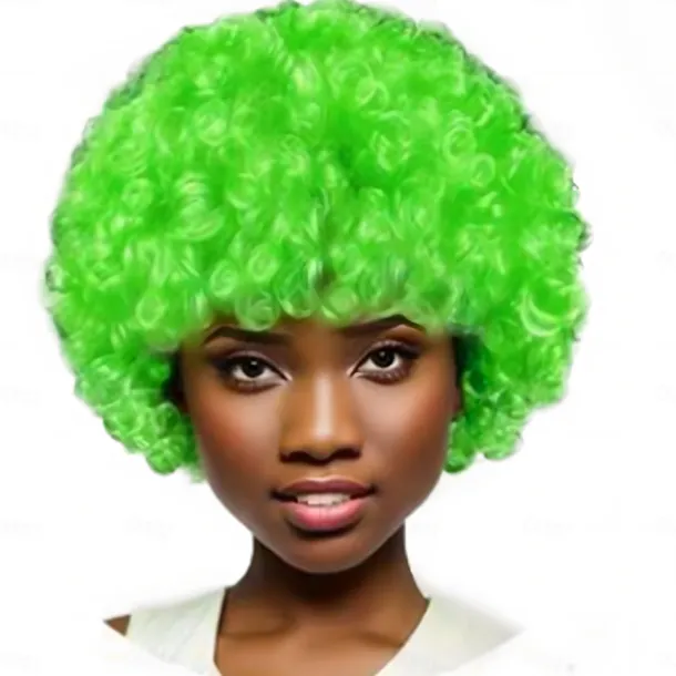 Fluffy Colorful Afro Puff Wigs for Adults Men Women 70s 80s 90s Cosplay Stylish Carnival Party Costumes Clown Accessories