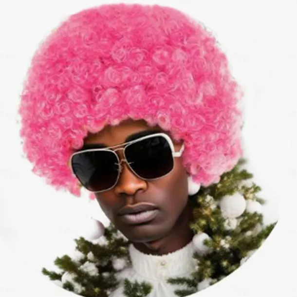 Fluffy Colorful Afro Puff Wigs for Adults Men Women 70s 80s 90s Cosplay Stylish Carnival Party Costumes Clown Accessories