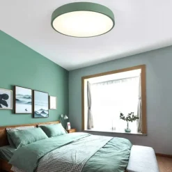 Flush Mount Ceiling Lighting Macaron 30cm Ceiling Light Flush Mount Chandelier Dimming Close to Ceiling Light Metal 3 Color Temperatures in One Acrylic Flush Mount,Metal Finish,Wet Location