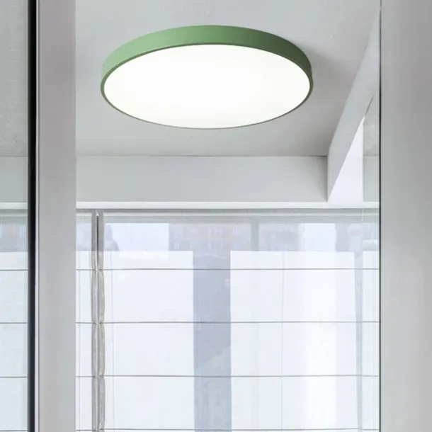 Flush Mount Ceiling Lighting Macaron 30cm Ceiling Light Flush Mount Chandelier Dimming Close to Ceiling Light Metal 3 Color Temperatures in One Acrylic Flush Mount,Metal Finish,Wet Location