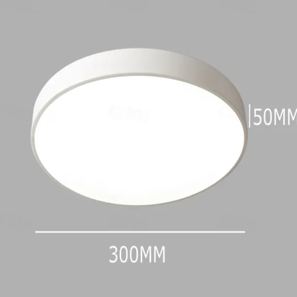 Flush Mount Ceiling Lighting Macaron 30cm Ceiling Light Flush Mount Chandelier Dimming Close to Ceiling Light Metal 3 Color Temperatures in One Acrylic Flush Mount,Metal Finish,Wet Location
