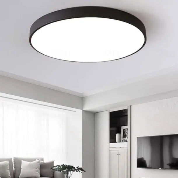 Flush Mount Ceiling Lighting Macaron 30cm Ceiling Light Flush Mount Chandelier Dimming Close to Ceiling Light Metal 3 Color Temperatures in One Acrylic Flush Mount,Metal Finish,Wet Location