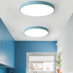 Flush Mount Ceiling Lighting Macaron 30cm Ceiling Light Flush Mount Chandelier Dimming Close to Ceiling Light Metal 3 Color Temperatures in One Acrylic Flush Mount,Metal Finish,Wet Location