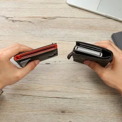 Fold RFID Blocking WalletMens Slim Wallet With Money Clip RFID Blocking Bifold Minimalist Credit Card Holder For Men