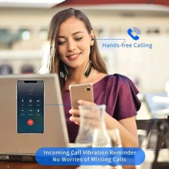 Foldable Bluetooth Headset Lightweight Retractable Bluetooth Headphones for Sports&Exercise Noise Cancelling Stereo Neckband Wireless Headset