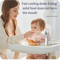 Foldable Handheld & Desktop Fan – 100-Speed Digital Display, 180° Adjustable, USB-C Rechargeable