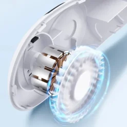 Foldable Hanging Neck Fan – Bladeless USB Rechargeable Mute Air Cooling Fan for Sport and Travel