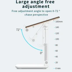 Foldable Mobile Phone Holder Stand Retractable Adjustable Phone Holder Cradle for iPhone 13 12 11 Pro Max X iPad and All Smartphones Adjustable Metal Desk Desktop Tablet Universal Cell Phone Holder