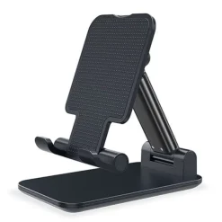 Foldable Mobile Phone Holder Stand Retractable Adjustable Phone Holder Cradle for iPhone 13 12 11 Pro Max X iPad and All Smartphones Adjustable Metal Desk Desktop Tablet Universal Cell Phone Holder