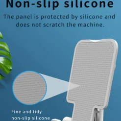 Foldable Mobile Phone Holder Stand Retractable Adjustable Phone Holder Cradle for iPhone 13 12 11 Pro Max X iPad and All Smartphones Adjustable Metal Desk Desktop Tablet Universal Cell Phone Holder