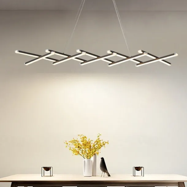 Foldable Modern LED Chandelier Dimmable Retractable Pendant Light with Remote Spiral Linear Hanging Pendant Light Fixtures 220-240V