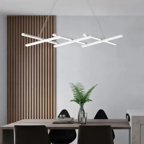 Foldable Modern LED Chandelier Dimmable Retractable Pendant Light with Remote Spiral Linear Hanging Pendant Light Fixtures 220-240V