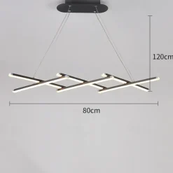 Foldable Modern LED Chandelier Dimmable Retractable Pendant Light with Remote Spiral Linear Hanging Pendant Light Fixtures 220-240V