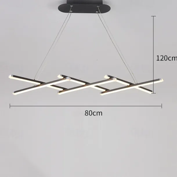 Foldable Modern LED Chandelier Dimmable Retractable Pendant Light with Remote Spiral Linear Hanging Pendant Light Fixtures 220-240V