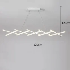Foldable Modern LED Chandelier Dimmable Retractable Pendant Light with Remote Spiral Linear Hanging Pendant Light Fixtures 220-240V