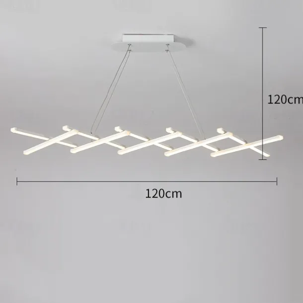 Foldable Modern LED Chandelier Dimmable Retractable Pendant Light with Remote Spiral Linear Hanging Pendant Light Fixtures 220-240V