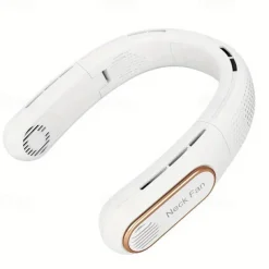 Foldable Neck Fan with 4000mAh Battery – USB Rechargeable Bladeless Cooling Fan with Quiet Operation for Outdoor Use