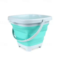 Foldable Pail Bucket 2L Silicone Collapsible Easter Buckets for Kids Multi Purpose for Fun Summer Activities Camping Gear Beach Essentials