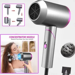 Foldable Portable Hair Dryer Professional Negative Ion High Speed Powerful Blow Dryer