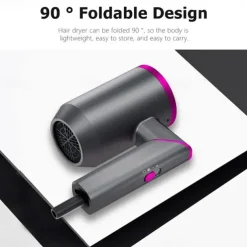 Foldable Portable Hair Dryer Professional Negative Ion High Speed Powerful Blow Dryer