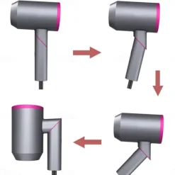 Foldable Portable Hair Dryer Professional Negative Ion High Speed Powerful Blow Dryer