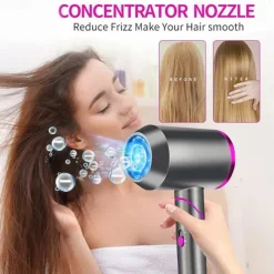 Foldable Portable Hair Dryer Professional Negative Ion High Speed Powerful Blow Dryer