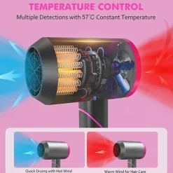 Foldable Portable Hair Dryer Professional Negative Ion High Speed Powerful Blow Dryer