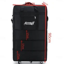 Folding Expansion Luggage Bag Large Capacity Oxford Cloth With Wheels Air Boarding Travel Bag Portable Moving Storage Bag