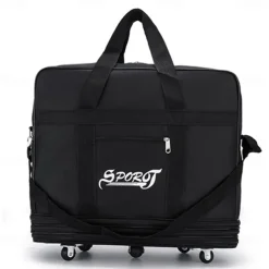 Folding Expansion Luggage Bag Large Capacity Oxford Cloth With Wheels Air Boarding Travel Bag Portable Moving Storage Bag