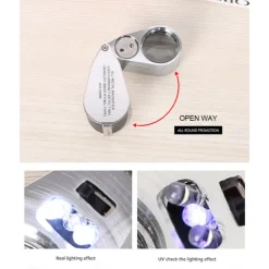 Folding Jewllery Loupe Portable Magnifying Glass 30x21 Portable Magnifier Loupe Magnifying Glass Size Lovely Magnifier Glasses Coins Stamps Antiques