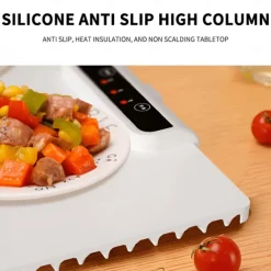 Food Warmer Mat Adjustable Food Warmer Silicone Electric Heating Tray for Food Full Surface Heating Nano-Material Silicone Heating Tray Roll Up