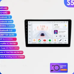 For Citroen C5 Android 12 Multimedia Video Audio Player GPS Navigation Car Stereo 2Din Screen Radio