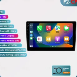 For Citroen C5 Android 12 Multimedia Video Audio Player GPS Navigation Car Stereo 2Din Screen Radio