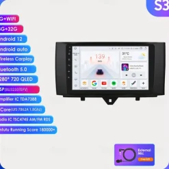 For Mercedes Benz Smart Fortwo 2011-2015 Car Radio Multimedia Player Android 12 Carplay Navigation GPS