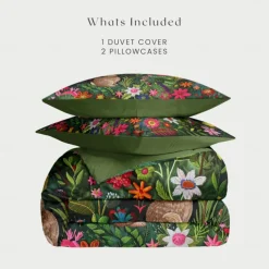 Forest Animal Duvet Cover Set - Includes Duvet Cover and Pillowcases - Nature-Inspired Design with Woodland Creatures - Soft and Comfortable Fabric - Perfect for Cozy Bedroom Decor