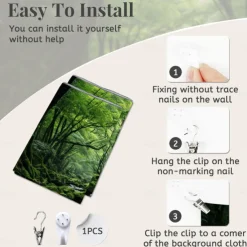 Forest River Hanging Tapestry Wall Art Large Tapestry Mural Decor Photograph Backdrop Blanket Curtain Home Bedroom Living Room Decoration