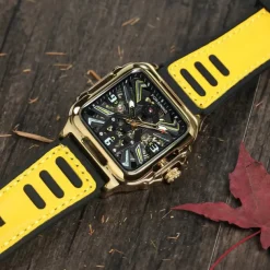 Forsining Casual Skeleton Hollow Automatic Watch 3D Montre Homme Mens Wristwatches Luminous Military Watches