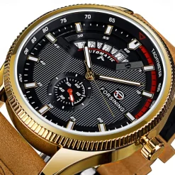 FORSINING Men Mechanical Watch Outdoor Sports Fashion Wristwatch Automatic Self-winding Luminous Calendar Waterproof Leather Watch