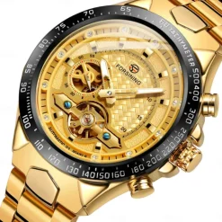 FORSINING Men Mechanical Watch Outdoor Sports Fashion Wristwatch Automatic Self-winding Luminous Waterproof Decoration Steel Watch