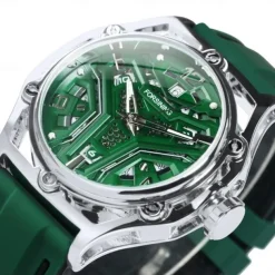 FORSINING Men Mechanical Watch Fashion Casual Wristwatch Automatic Self-winding Calendar Waterproof Decoration Silicone Gel Watch