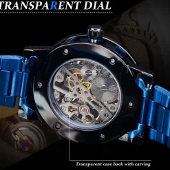 FORSINING Men Mechanical Watch Luxury Large Dial Fashion Business Automatic Watch Self-winding Luminous Calendar Stainless Steel Watch Male Clock