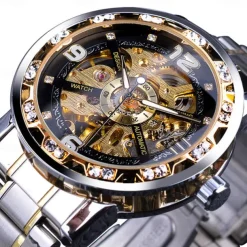 FORSINING Men Mechanical Watch Luxury Large Dial Fashion Business Automatic Watch Self-winding Luminous Calendar Stainless Steel Watch Male Clock