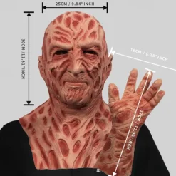 Freddy Krueger Halloween Gloves Mask Halloween Props Horror Scary Costume Adults Men's Women's Halloween Carnival Mardi Gras Easy Halloween Costumes Dress Up