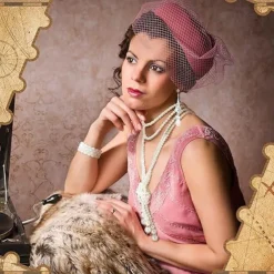 French Retro Elegant Light Luxury Pearl Necklace Personality Pendant Necklace Bracelet Earrings Set