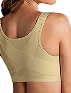 Front Closure Full Coverage Back Support Posture Corrector Bras for Women Home Outfits