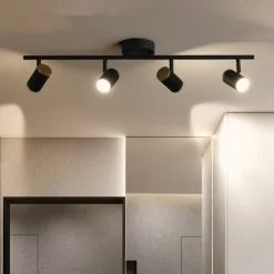 Front Mirror Lamp LED Bathroom Wall Lamp Black And White Simple 3 Head Adjustable Cloakroom Corridor Porch Lamp